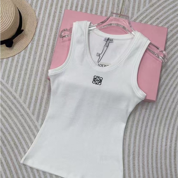 Loewe White Tank Top with Logo - Picture 1 of 8